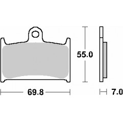 SBS KLOCKI HAMULCOWE KH145 / KH236 STREET CERAMIC KOLOR CZARNY PASUJE DO: YAMAHA RF900, SUZUKI GSF1200 `96-00